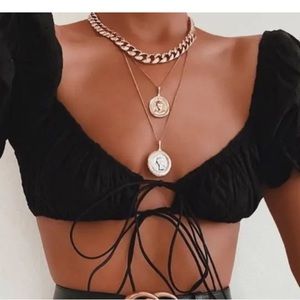 White Fox Cropped Top